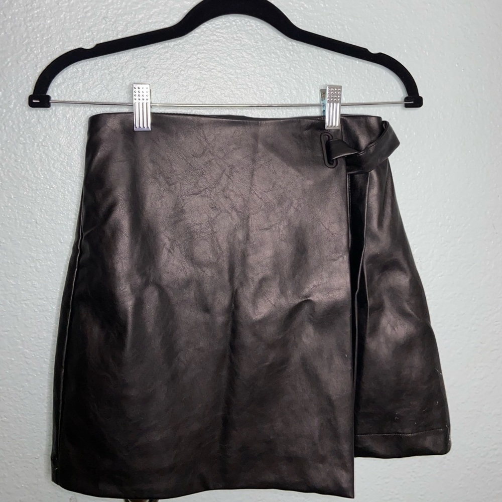 Black “Leather” Mini Skirt